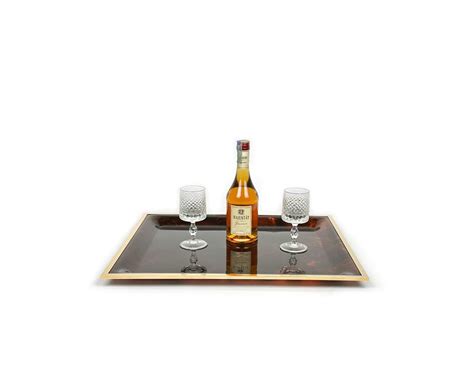 Rectangular Tortoiseshell Effect Acrylic Serving Tray by Christian .